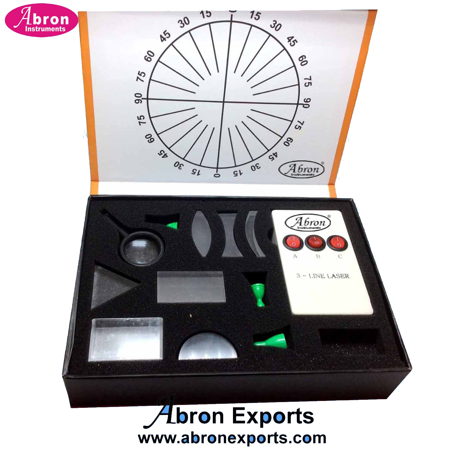 Ray Box optical with lens convex concave-complete set  AP-890-S 
